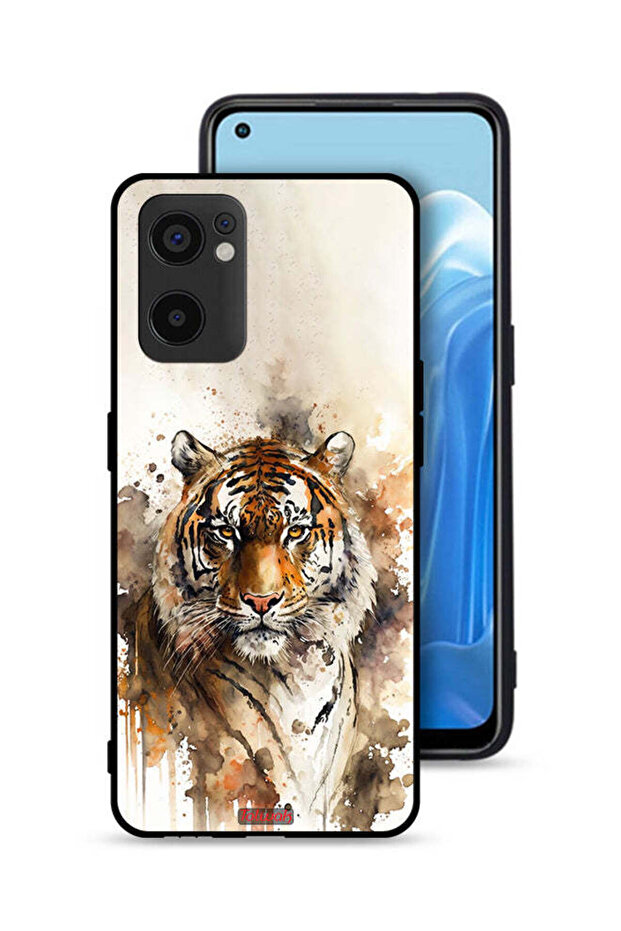 غطاء حماية لهاتف Oppo Reno7 SE 5G بنقشة الفهد التجريدي
