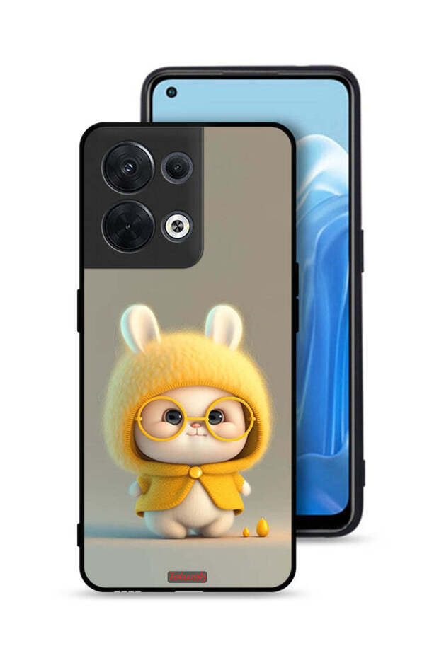 غطاء حماية لهاتف Oppo Reno8 5G بتصميم أرنب صغير