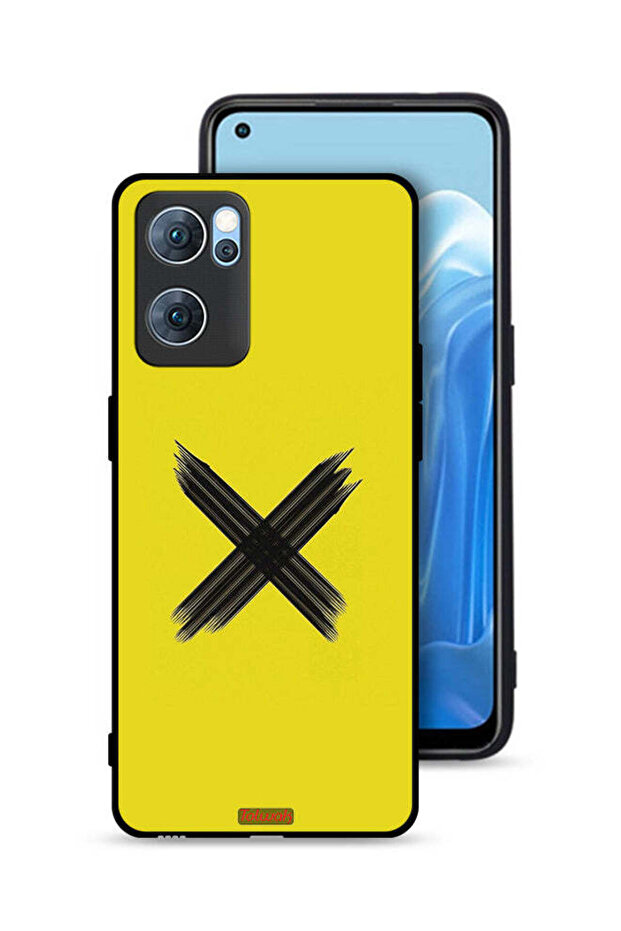 غطاء حماية لهاتف Oppo Reno7 5G بنقشة X - 1