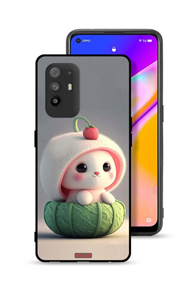 غطاء حماية لهاتف Oppo A95 5G - أرنب صغير لطيف