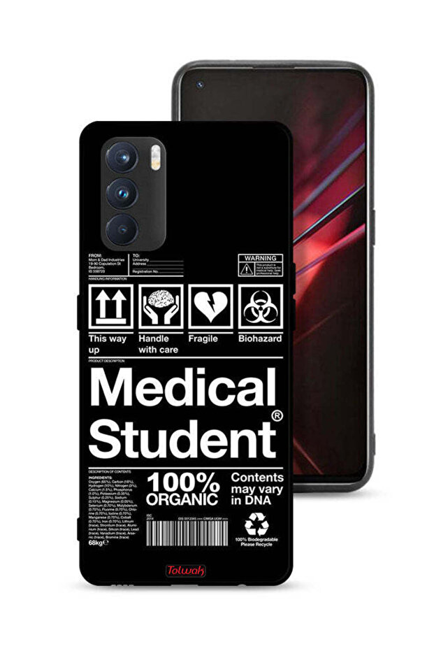 جراب واقٍ لهاتف Oppo K9 Pro، ملصق طالب الطب