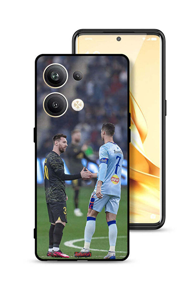 غطاء حماية لهاتف Oppo Reno9 Pro Plus 5G ميسي ورونالدو