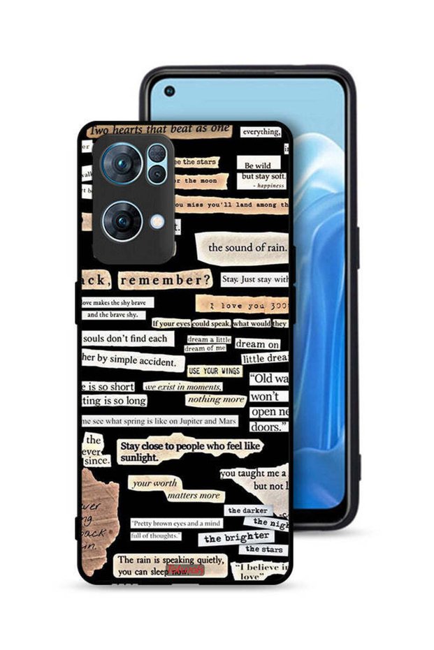 غطاء حماية لهاتف Oppo Reno7 Pro 5G بملصقات اقتباسات