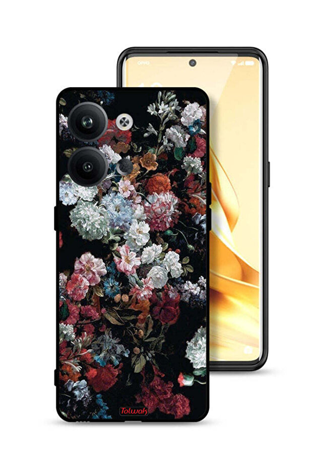 غطاء حماية لهاتف Oppo Reno9 5G بنقشة ورود عتيقة
