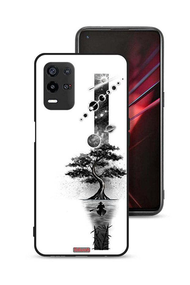 غطاء حماية Oppo K9x بتصميم فن الأرض والفضاء