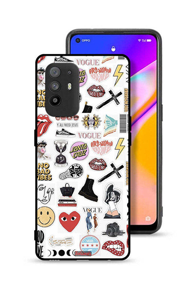 Oppo A95 5G Protective Case Cover No Bad Vibes Stickers