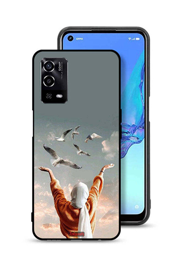 غطاء حماية لهاتف Oppo A55 4G بتصميم طيور تحلق