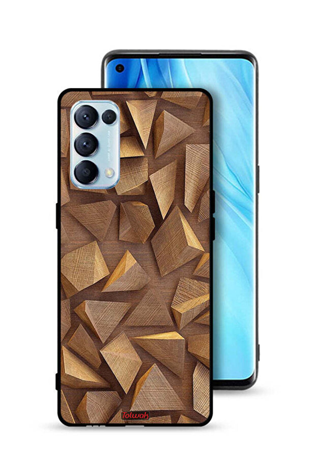 Oppo Reno5 Pro 5G Protective Case Cover Wood Pieces Art