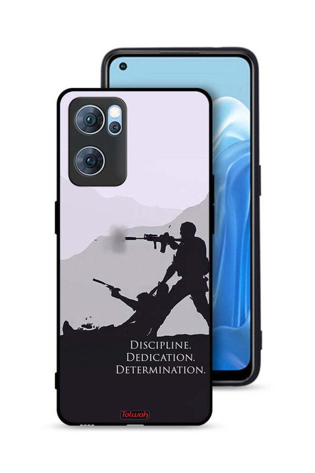 غطاء حماية لهاتف Oppo Reno7 5G بتصميم انضباط وتفانٍ وتصميم