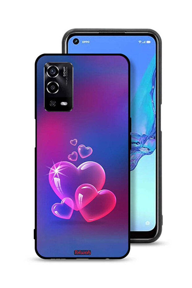 Oppo A55 4G Protective Case Cover Water Hearts