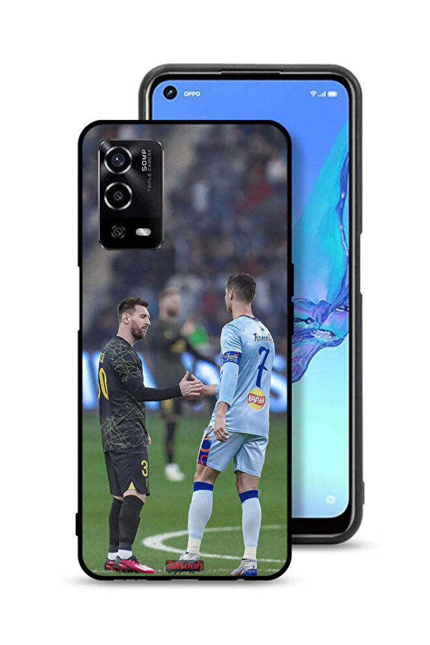 غطاء حماية لهاتف Oppo A55 4G ميسي ورونالدو