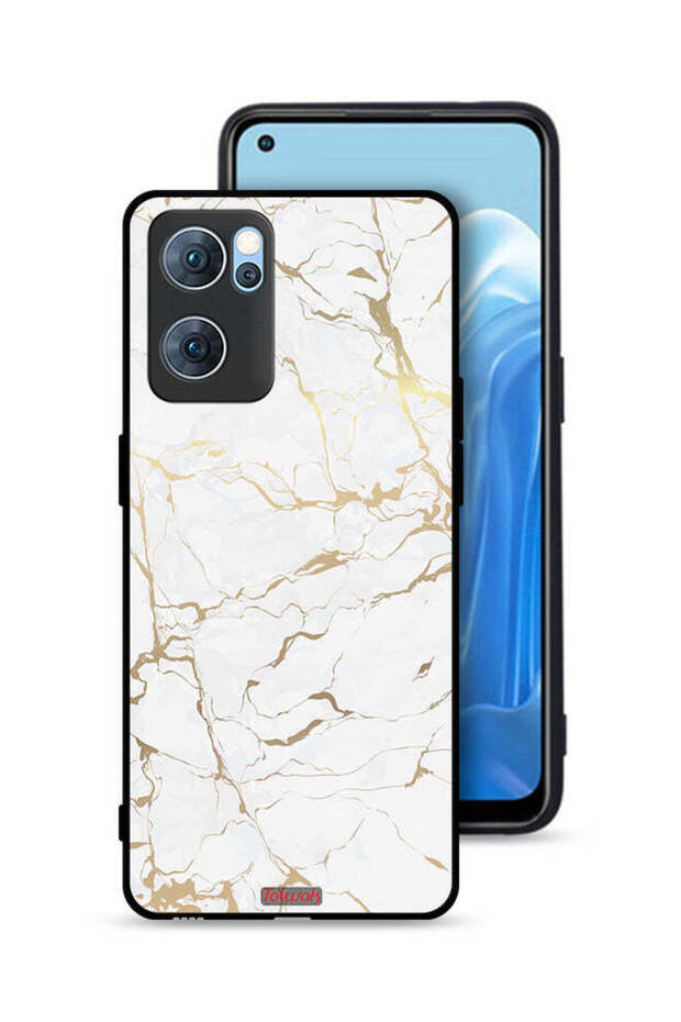 غطاء حماية لهاتف Oppo Reno7 5G بنمط رخامي - 1