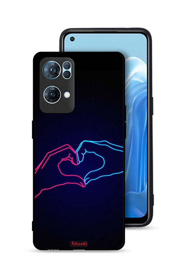 Oppo Reno7 Pro 5G Protective Case Cover Touching Hand Making Heart