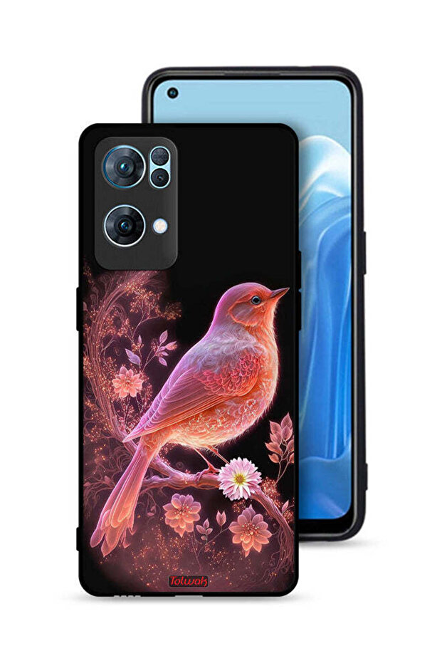 غطاء حماية لهاتف Oppo Reno7 Pro 5G بتصميم طائر لطيف