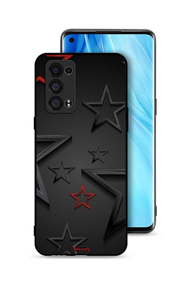 غطاء حماية لهاتف Oppo Reno6 Pro Plus 5G بنقشة نجوم