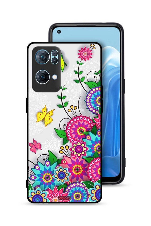 غطاء حماية لهاتف Oppo Reno7 Pro 5G - زهور ماندالا