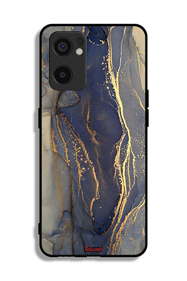 Oppo Reno7 SE 5G Protective Case Cover Gliter Marble Pattern - 2