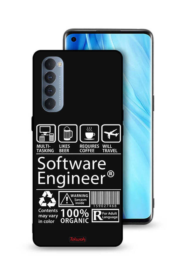 غطاء حماية لهاتف Oppo Reno4 Pro 4G - ملصق مهندس برمجيات