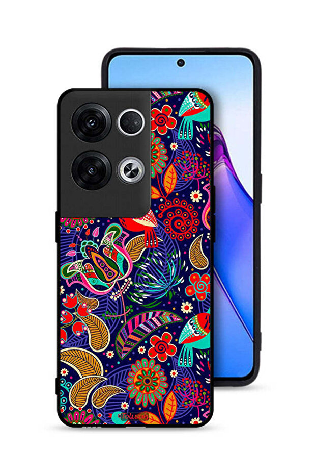 غطاء حماية لهاتف Oppo Reno8 Pro Plus 5G بنقشة طيور وزهور
