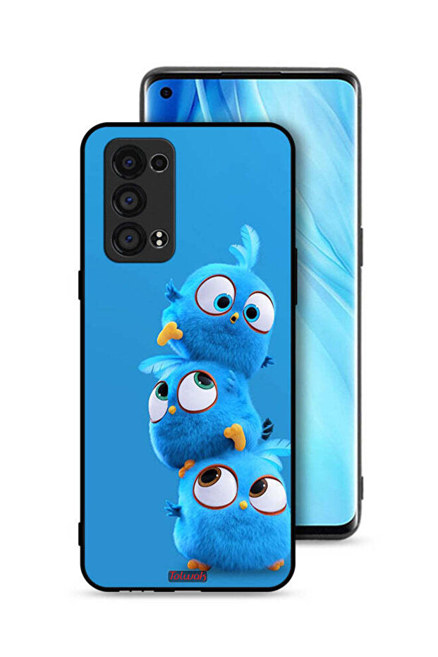 غطاء حماية لهاتف Oppo Reno6 Pro Plus 5G بنقشة طيور لطيفة