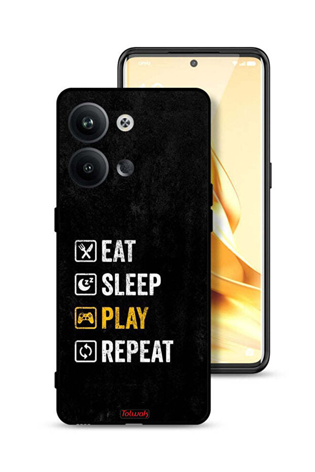 غطاء حماية Oppo Reno9 5G، تناول الطعام، النوم، اللعب، التكرار