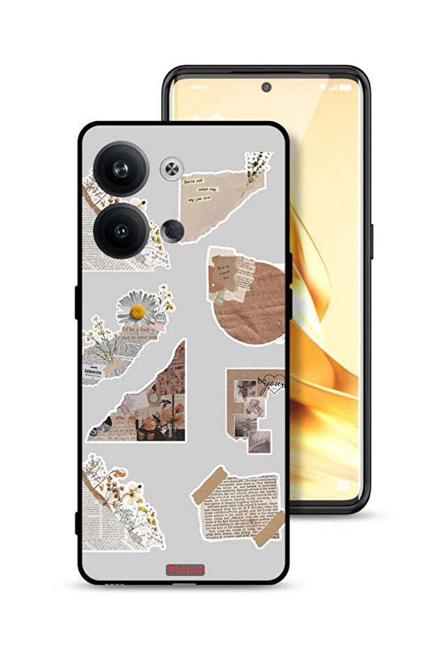 Oppo Reno9 5G Protective Case Cover Pieces Of Paper Stickers