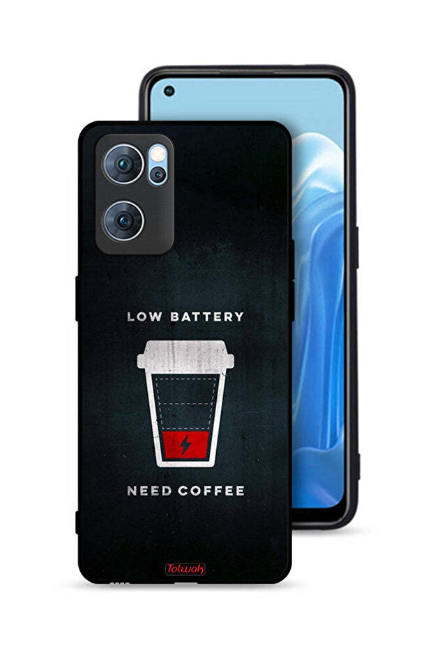 جراب حماية Oppo Reno7 5G - بطارية منخفضة - يحتاج إلى قهوة