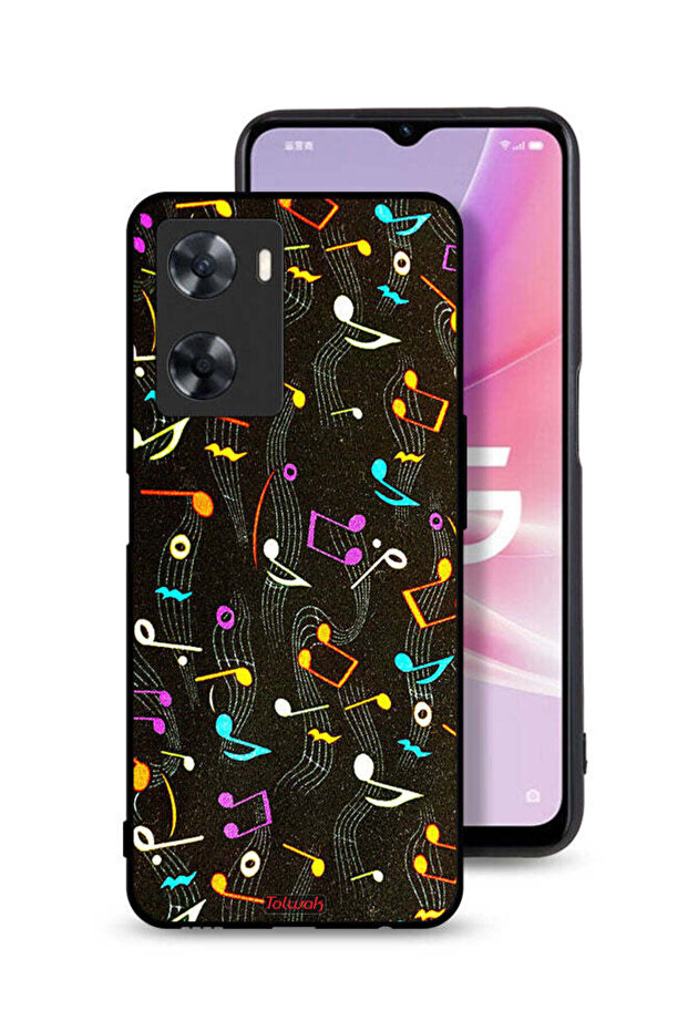 Oppo A77s Protective Case Cover Music Fabric Pattern