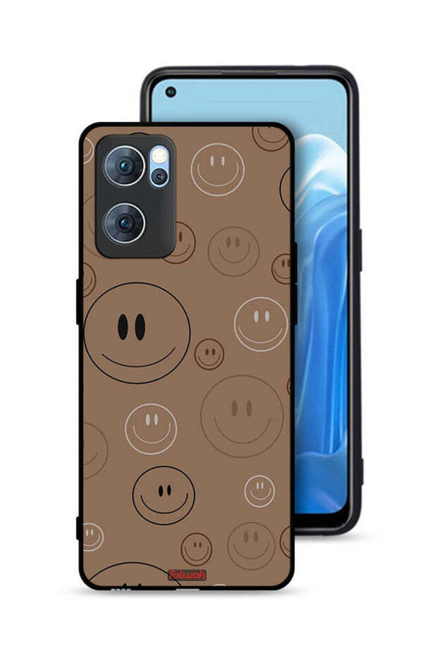 Oppo Reno7 5G Protective Case Cover Smiley Faces Pattern - 1