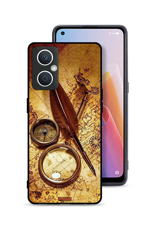 غطاء حماية Oppo A96 5G (الصين) بتصميم بوصلة عتيقة