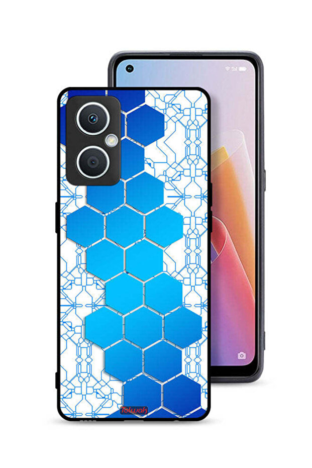 Oppo A96 5G (China) Protective Case Cover Honeycomb Hexagon Icon Networks