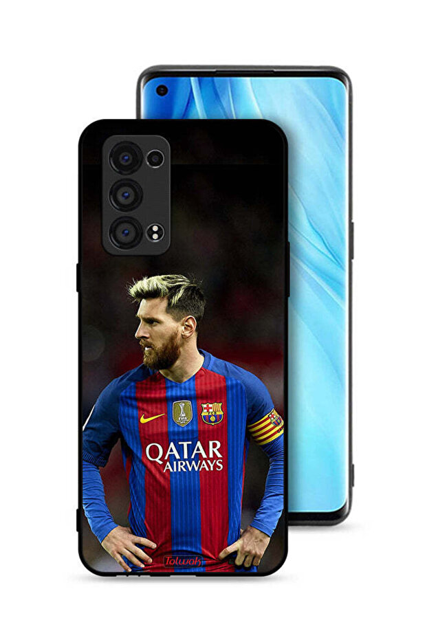غطاء حماية لهاتف Oppo Reno6 Pro Plus 5G ميسي برشلونة