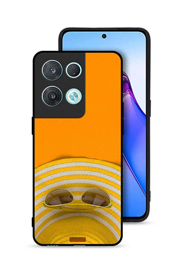 غطاء حماية واقٍ لهاتف Oppo Reno8 Pro 5G مع قبعة ونظارات