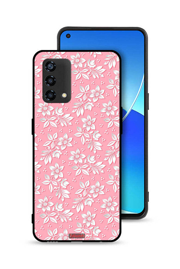 Oppo A95 4G Protective Case Cover Flowers Background Pattern