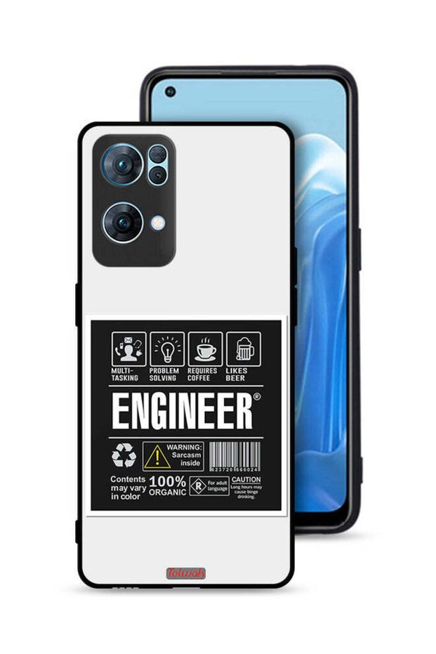 غطاء حماية لهاتف Oppo Reno7 Pro 5G - ملصق مهندس