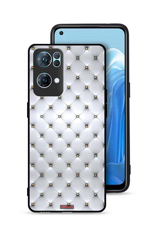 غطاء حماية لهاتف Oppo Reno7 Pro 5G مطبوع عليه دبابيس على القماش