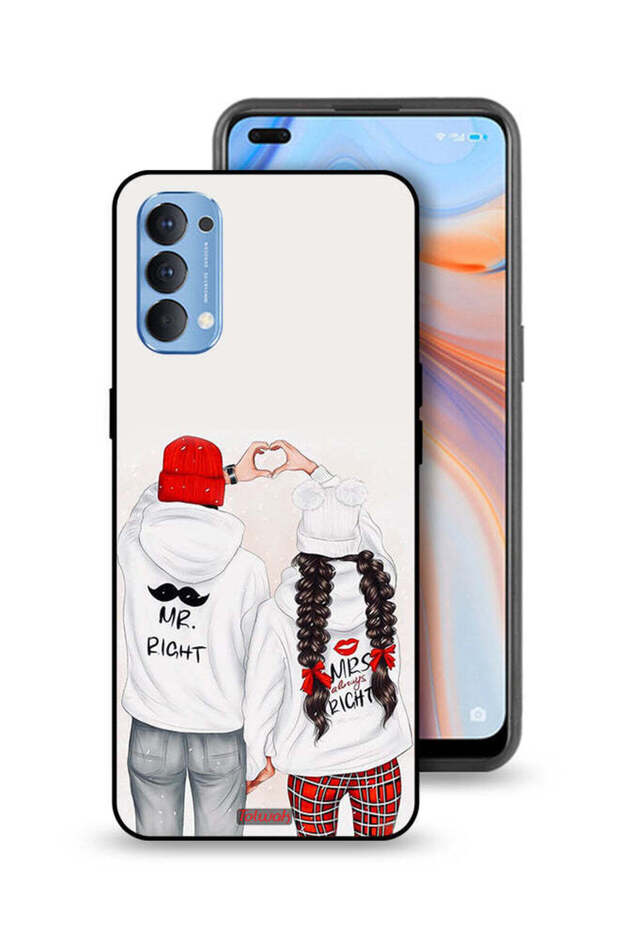 غطاء حماية لهاتف Oppo Reno4 4G - يمين ويسار دائمًا