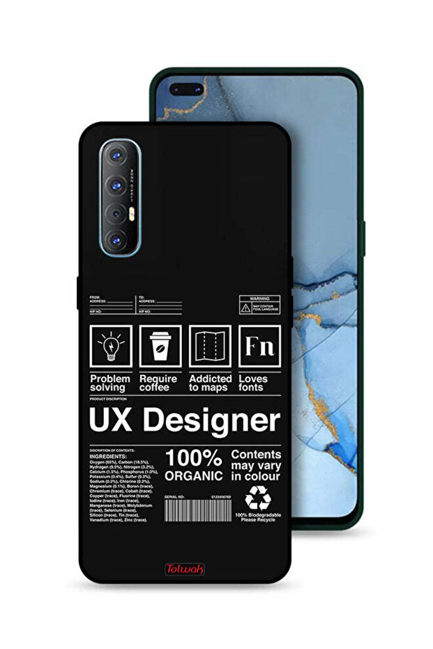 Oppo Reno3 Pro 4G Protective Case Cover Ux Designer Sticker