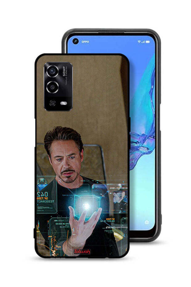 غطاء حماية لهاتف Oppo A55 4G بتصميم الرجل الحديدي