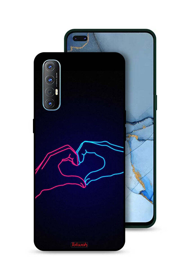 Oppo Reno3 Pro 4G Protective Case Cover Touching Hand Making Heart