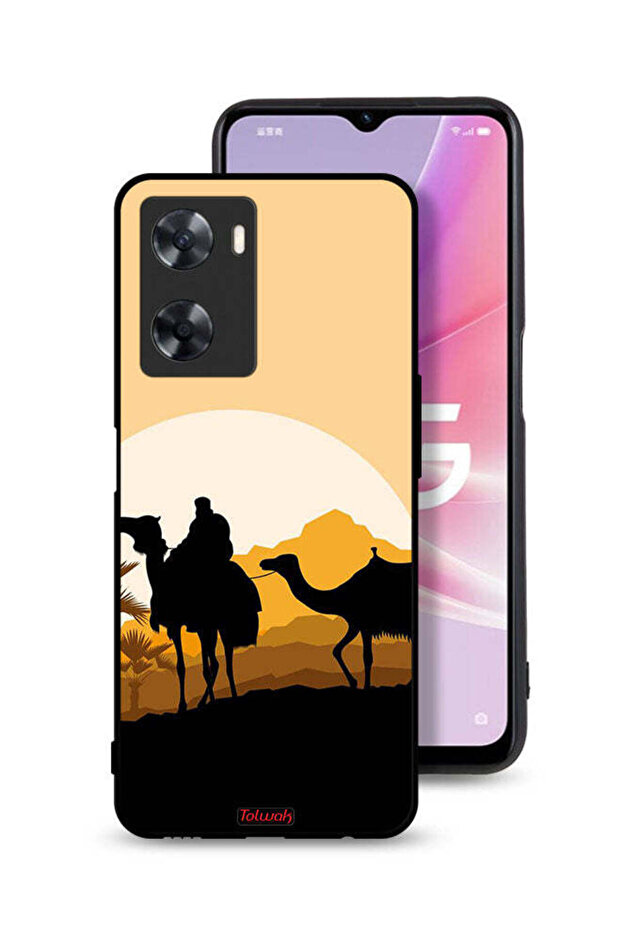 غطاء حماية Oppo A77s برسومات جمال في الصحراء