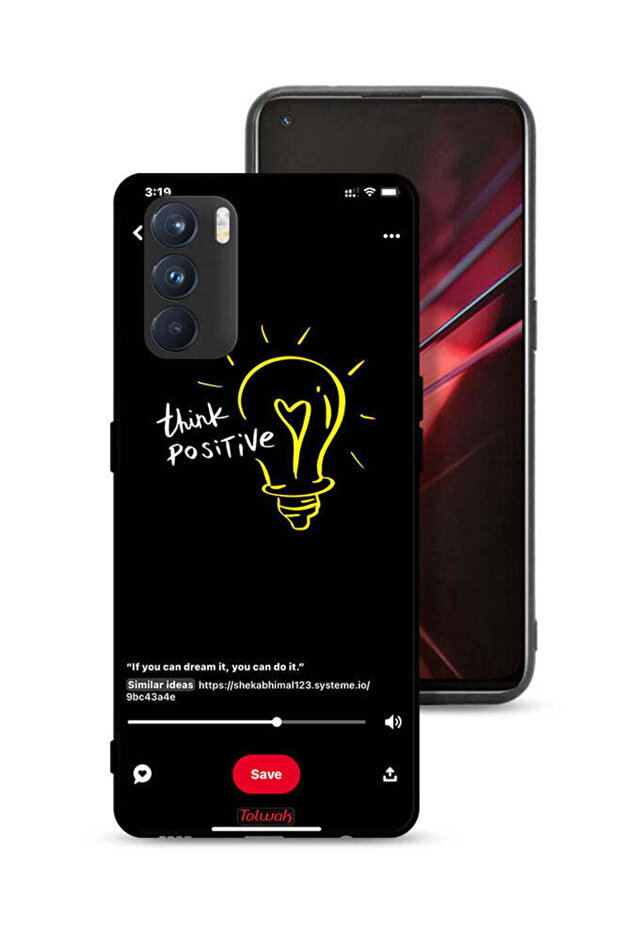 غطاء حماية لهاتف Oppo K9 Pro - فكر بإيجابية