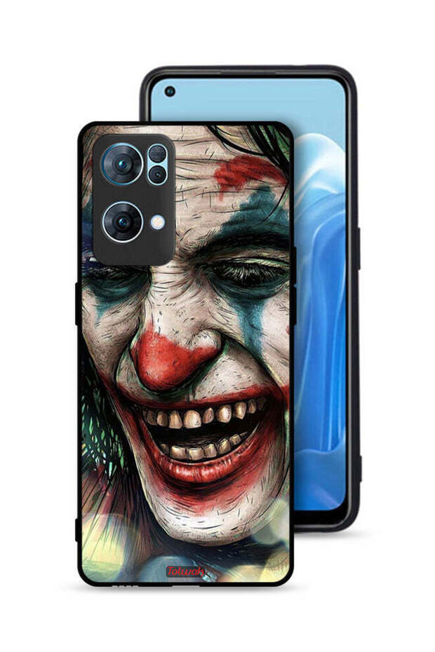 غطاء حماية لهاتف Oppo Reno7 Pro 5G بوجه الجوكر الضاحك