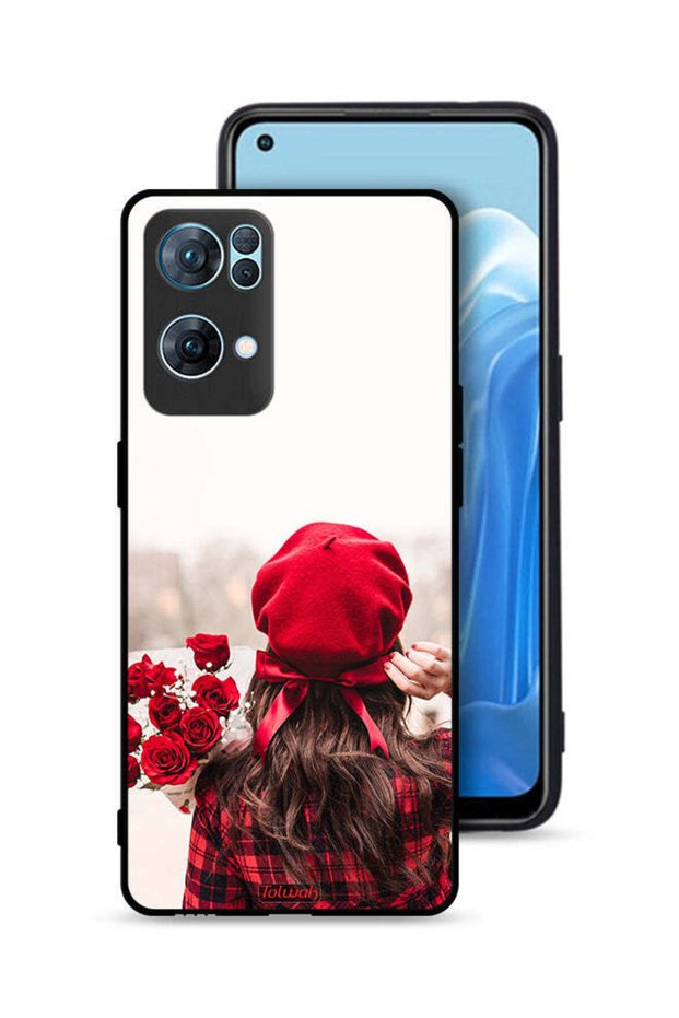 غطاء حماية لهاتف Oppo Reno7 Pro 5G يحمل زهورًا