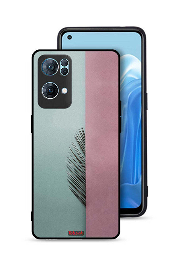غطاء حماية لهاتف Oppo Reno7 Pro 5G بأوراق نصفية