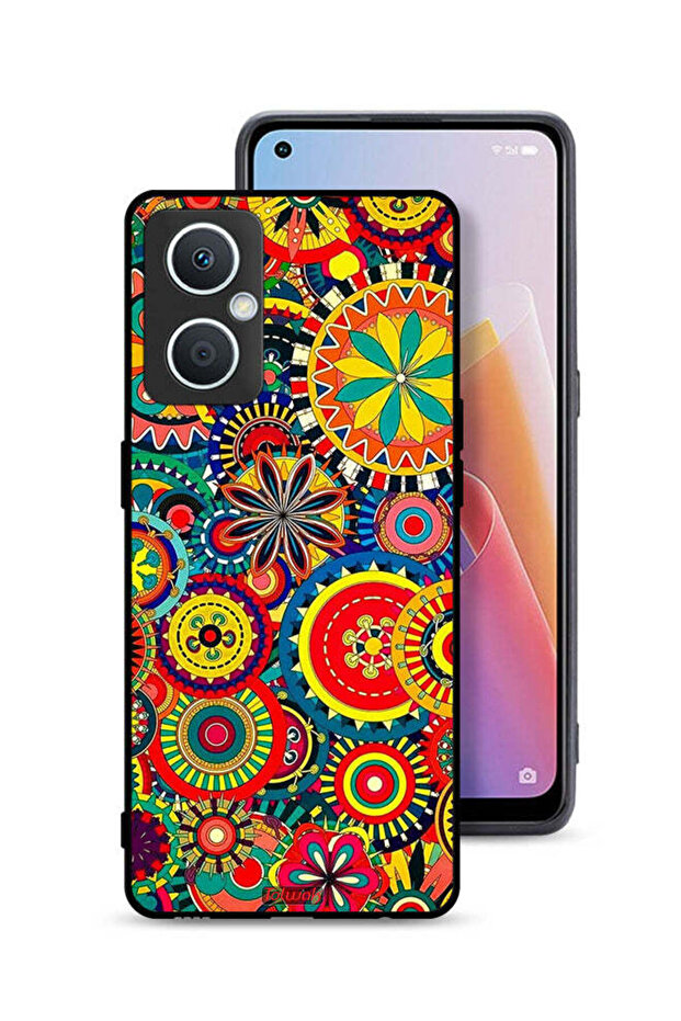 جراب حماية لهاتف Oppo A96 5G (الصين) بنمط ماندالا ملون