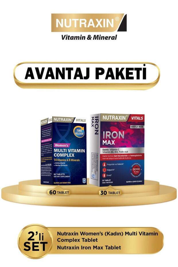 Multi Vitamin Complex (Kadın) 60 Tablet - Iron Max 30 Tablet - 1