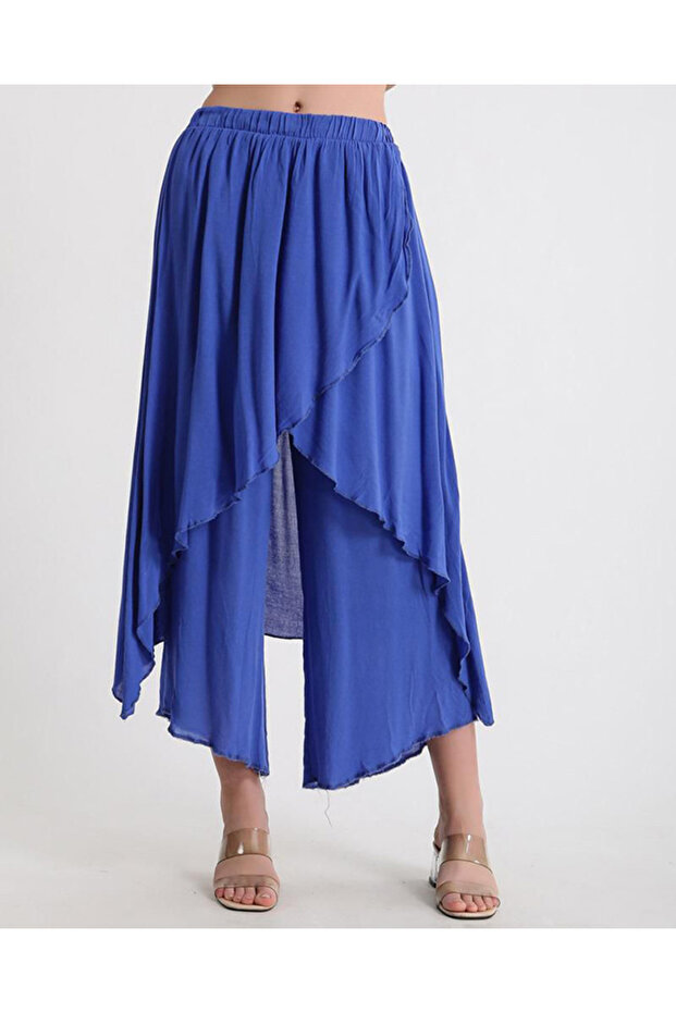 Asymmetrical Cut Flap Style Pocket Shalwar Trousers