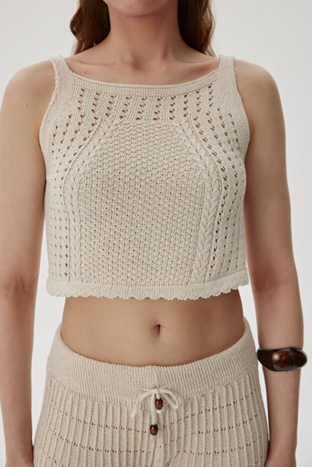 ASKILI AJURLU TRİKO TOP - 6