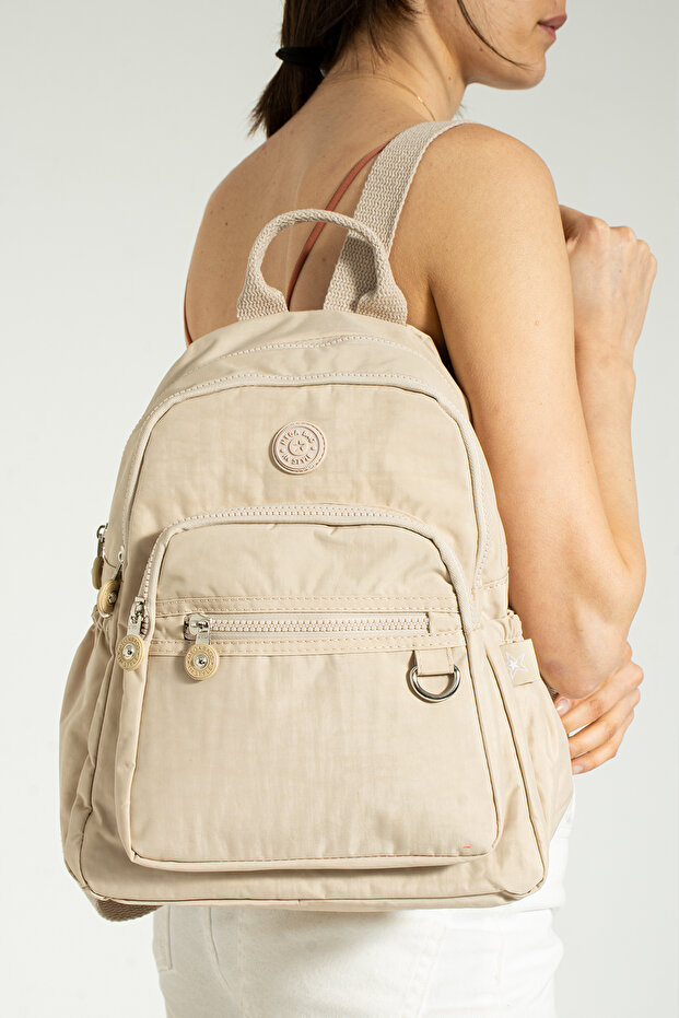 Crinkle Fabric Backpack - 1